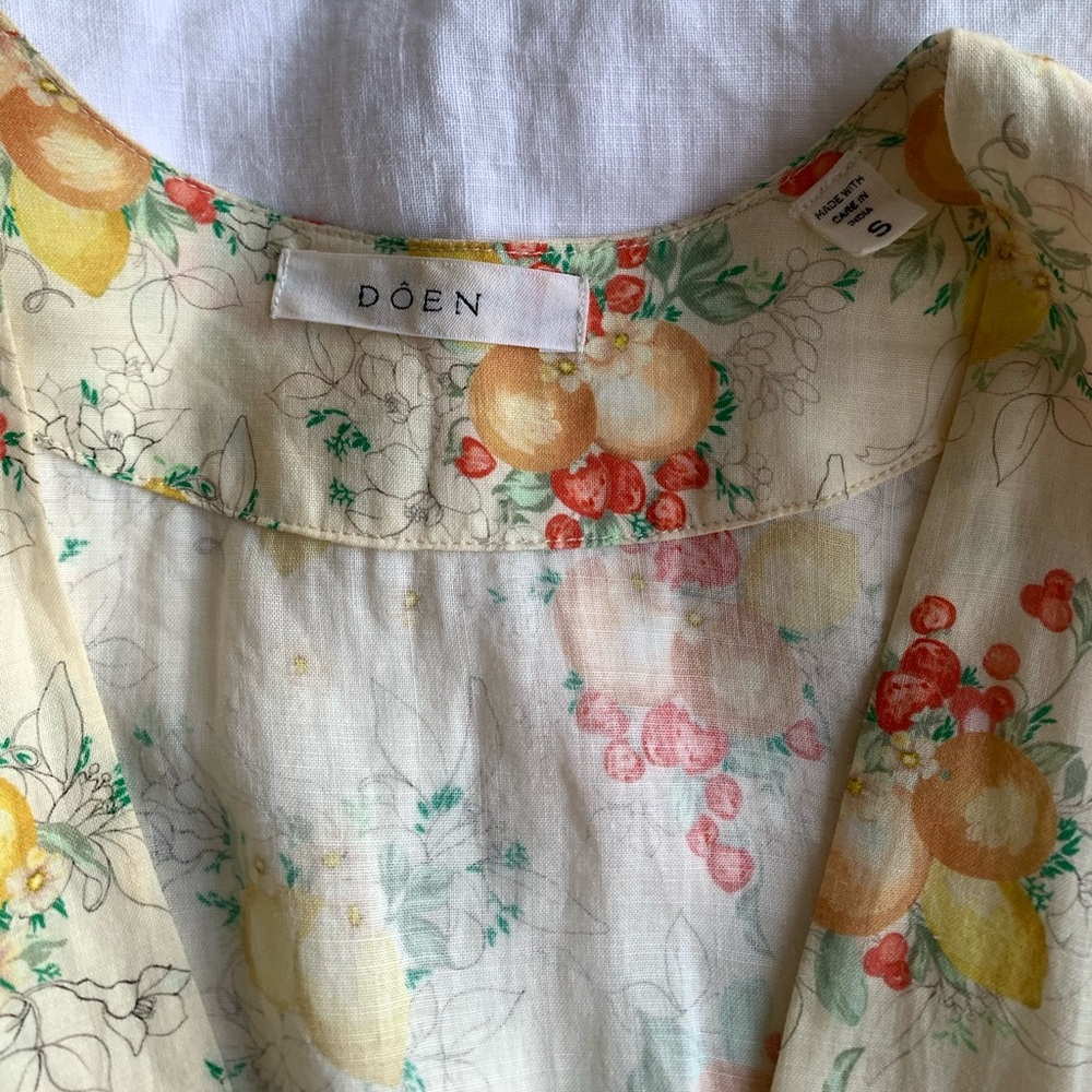 Doen Floral Maxi Dress in Cream and Pink - Picture 7 of 10